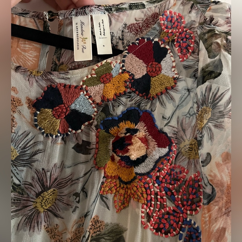 Anthropologie Espalier Embroidered Tunic Dress - Picture 6 of 9